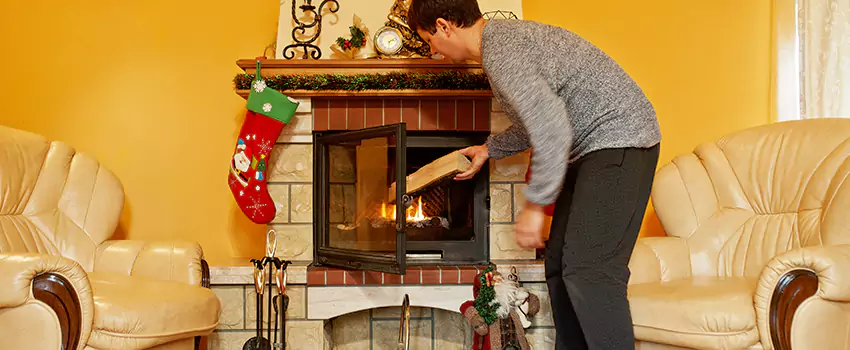 Rusted Metal Fireplace Restoration in Dixon, California